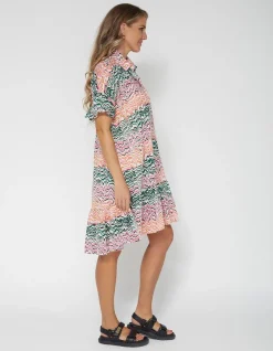 Mimosa Dress - Waves Stripes