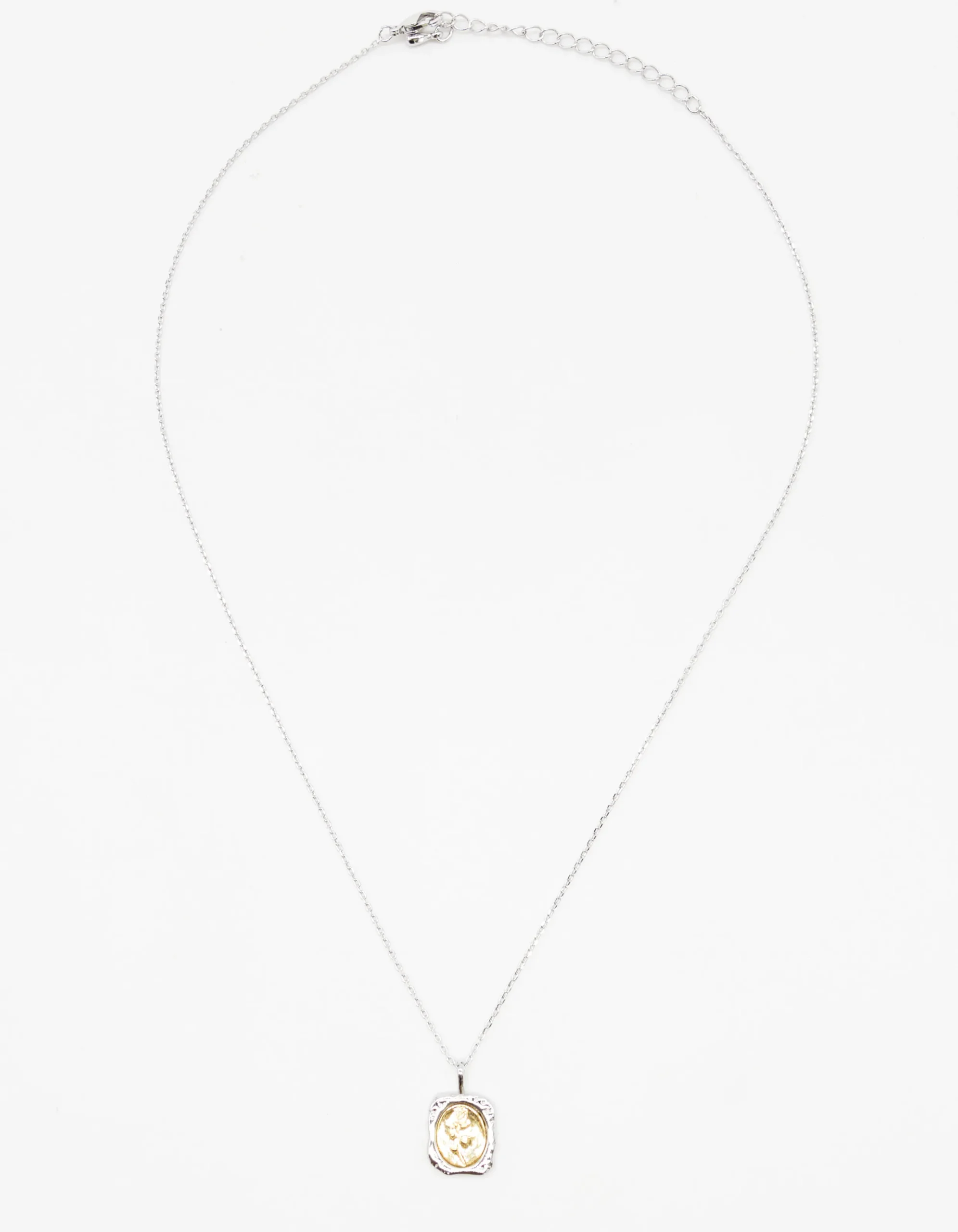Mixed Metal Rose Necklace