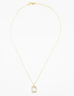 Mixed Metal Rose Necklace