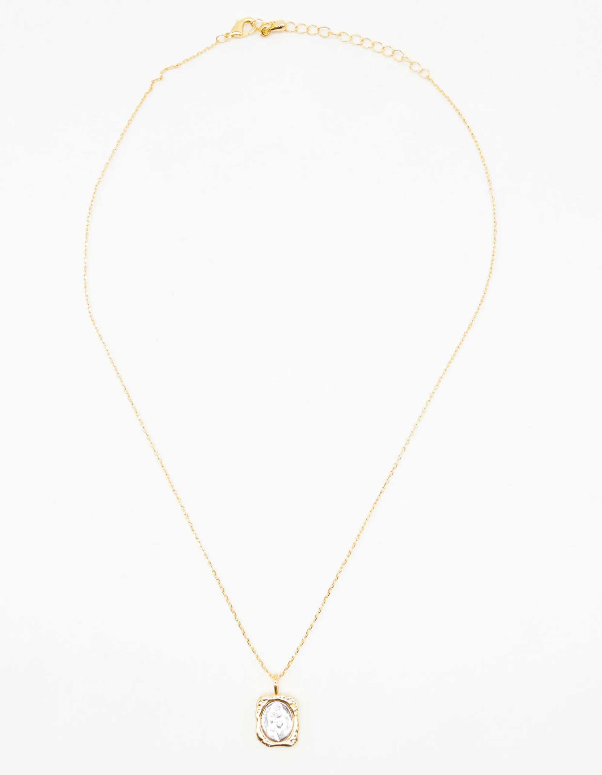 Mixed Metal Rose Necklace