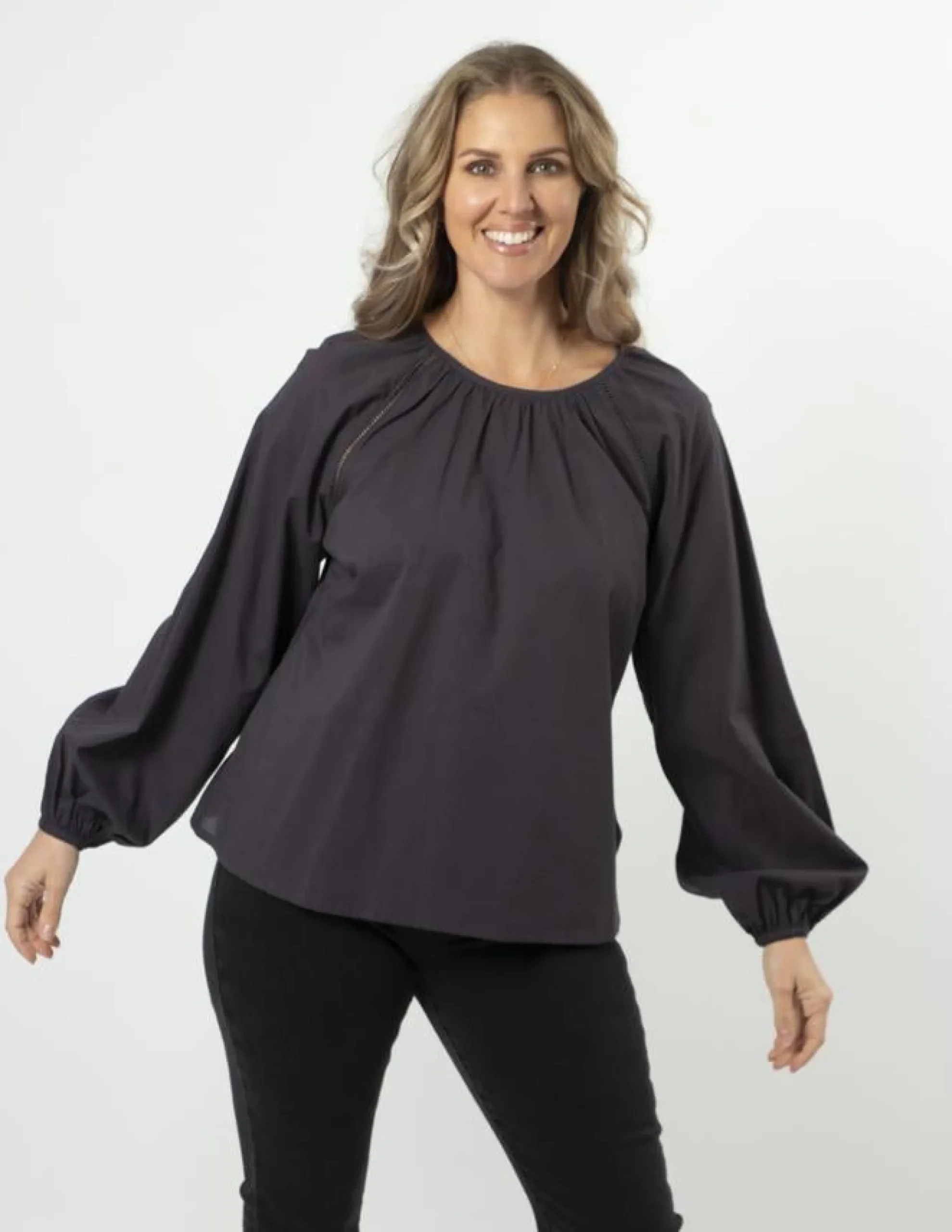 Muffy Top - Blue Charcoal