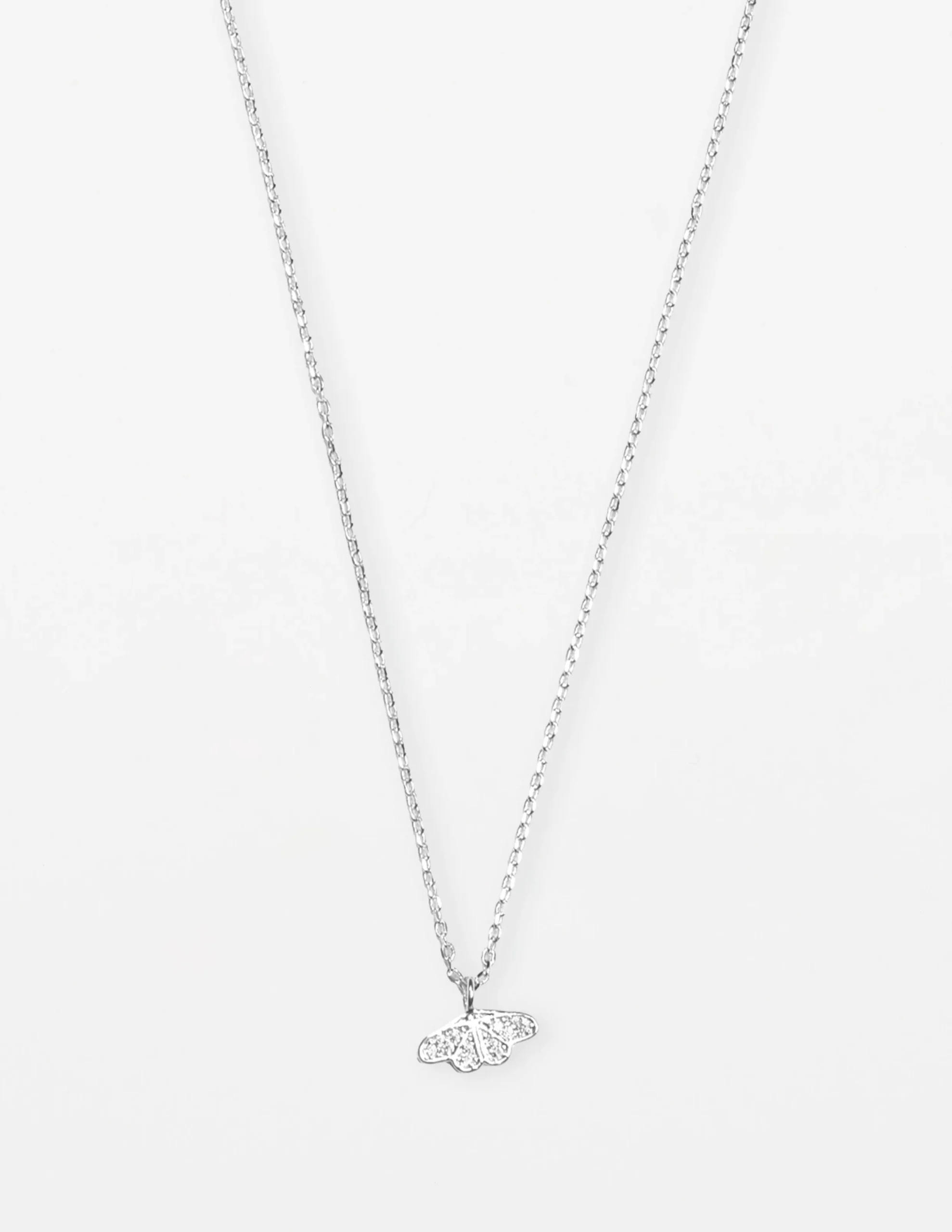 Necklace Butterfly Crystal - Silver