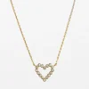 Necklace Crystal Heart - Gold