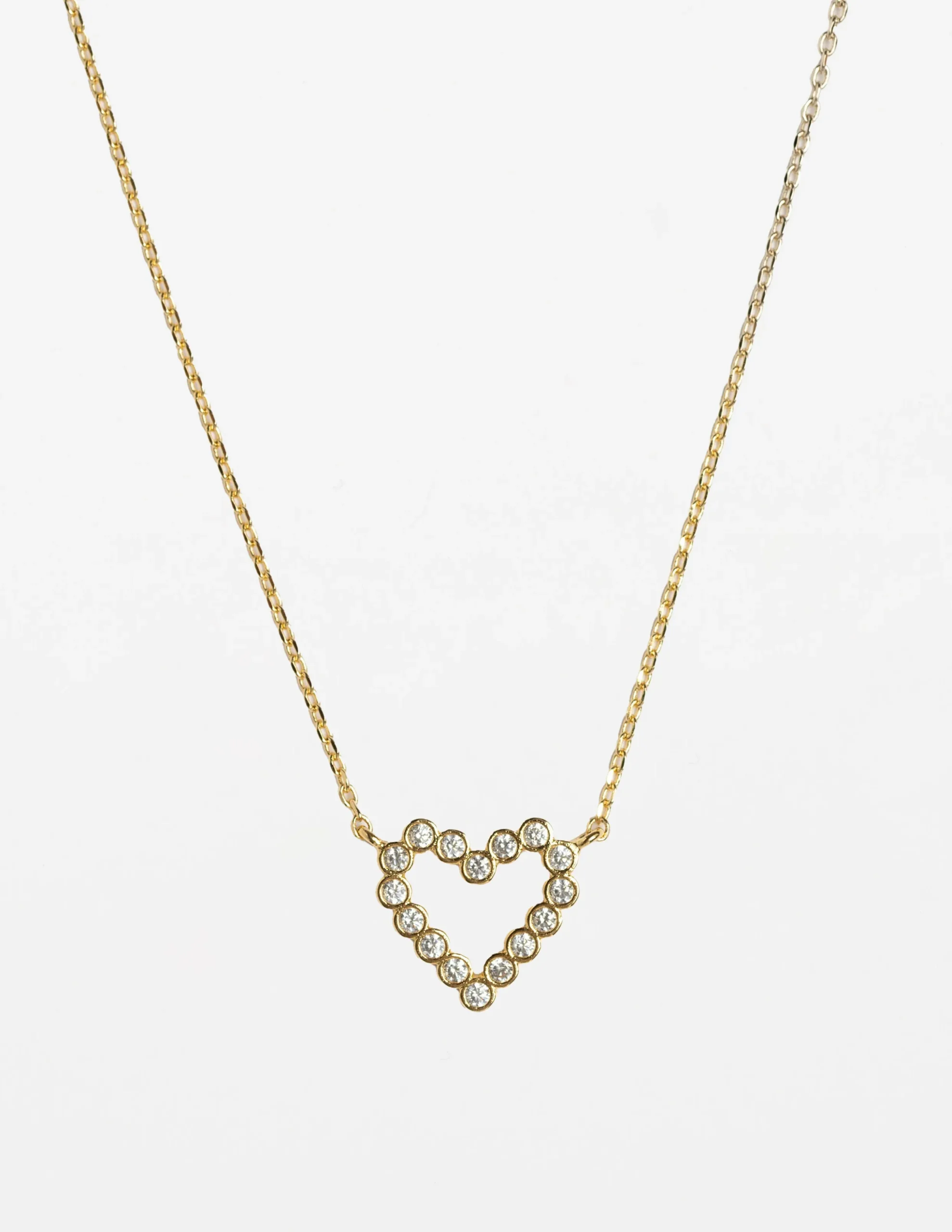 Necklace Crystal Heart - Gold