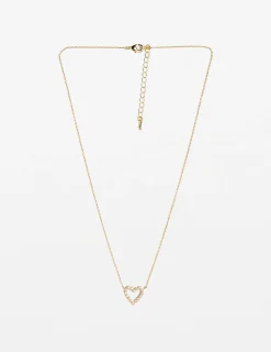 Necklace Crystal Heart - Gold