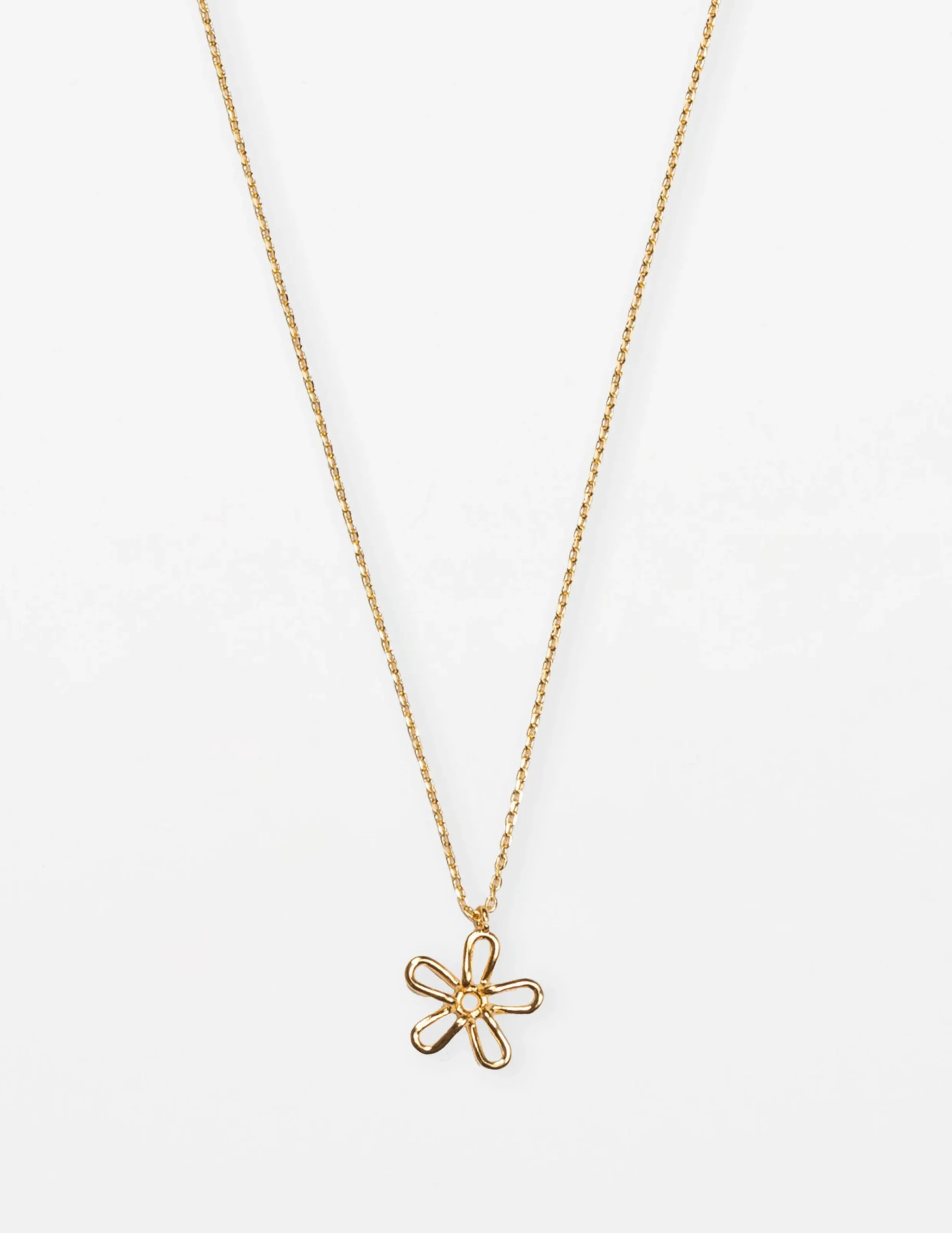 Necklace Flower Cut Out - Gold