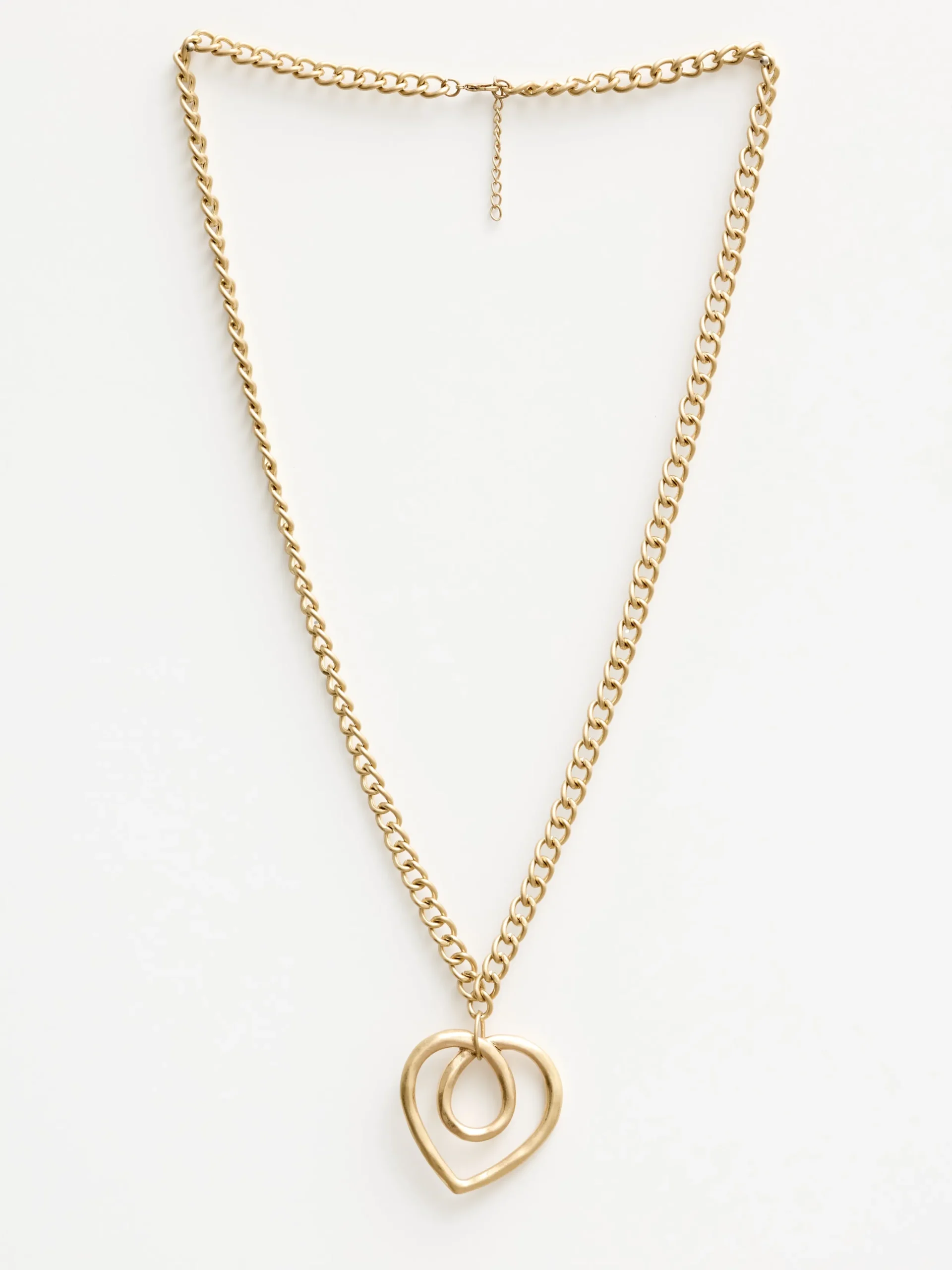 Necklace Gold Chunky Infinity Heart