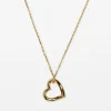 Necklace Heart outline - Gold
