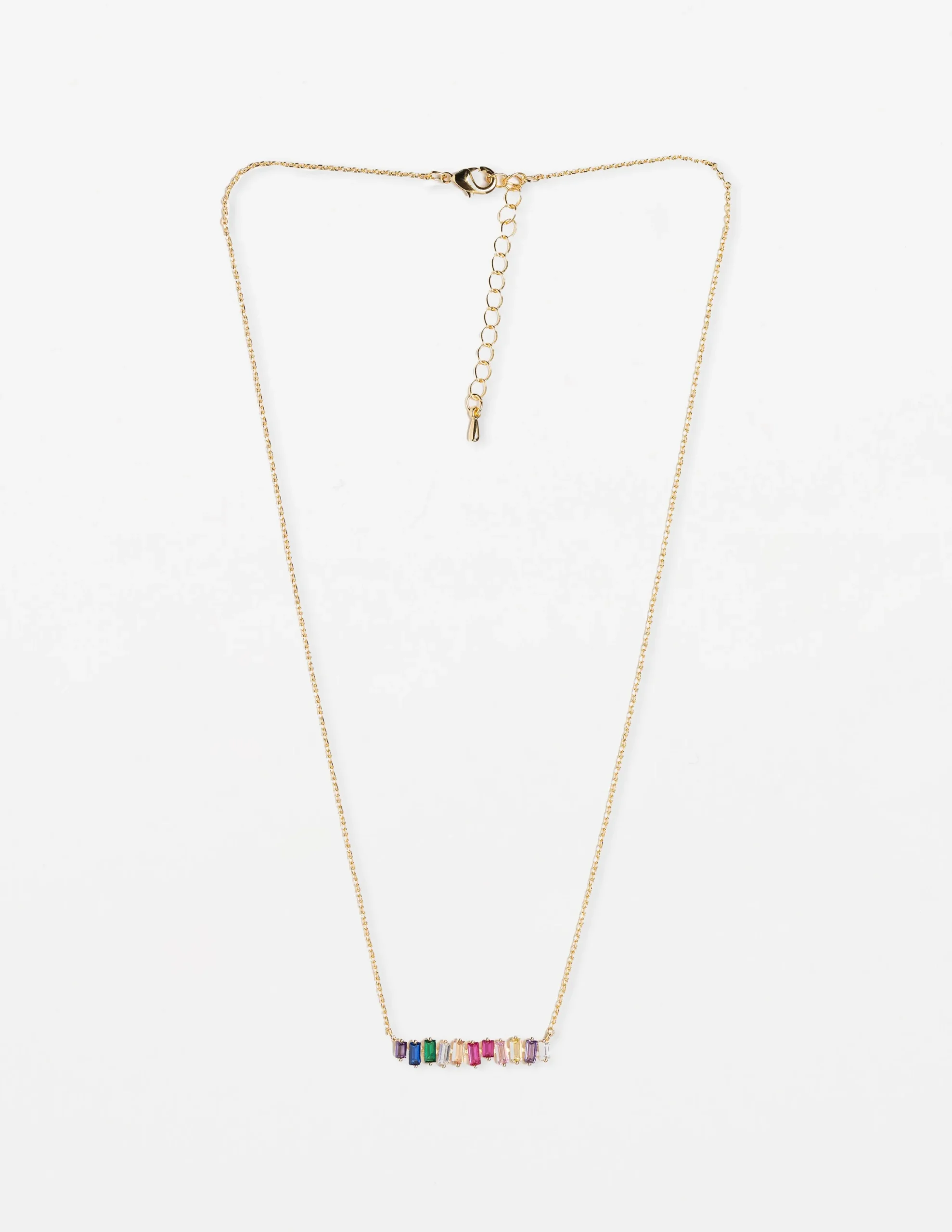 Necklace Rainbow Crystals - Gold