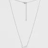 Necklace Silver Fan W/Stars