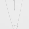 Necklace Silver Heart And Arrow
