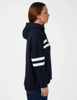 Newport Hoodie Banner Logo - Navy