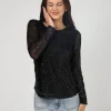 Odessa Sequin Top - Black