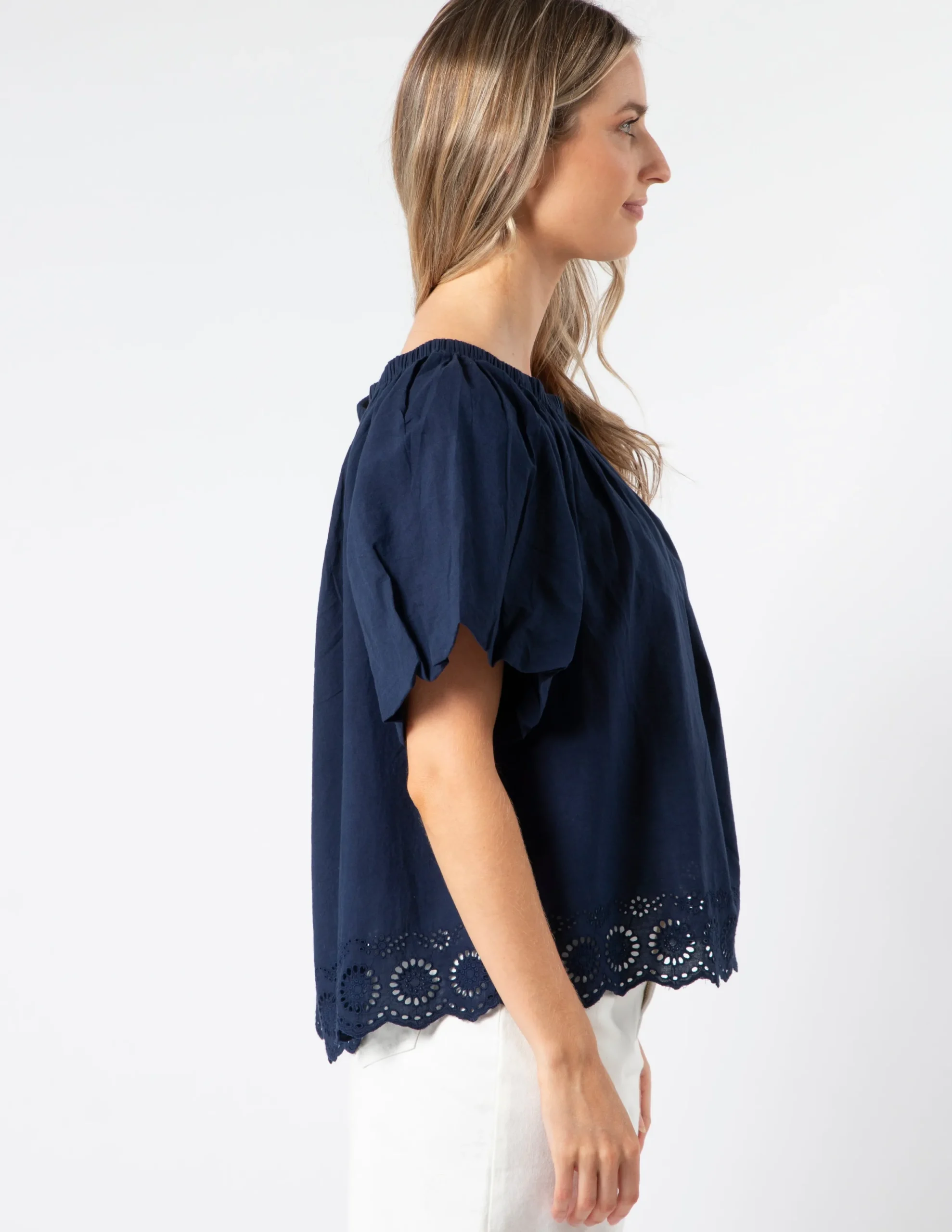 Paros Blouse - Navy