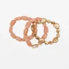 Peach & Gold Multi Beads Bracelet