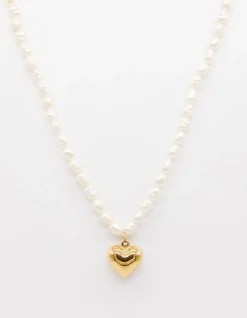 Pearl and Heart Necklace
