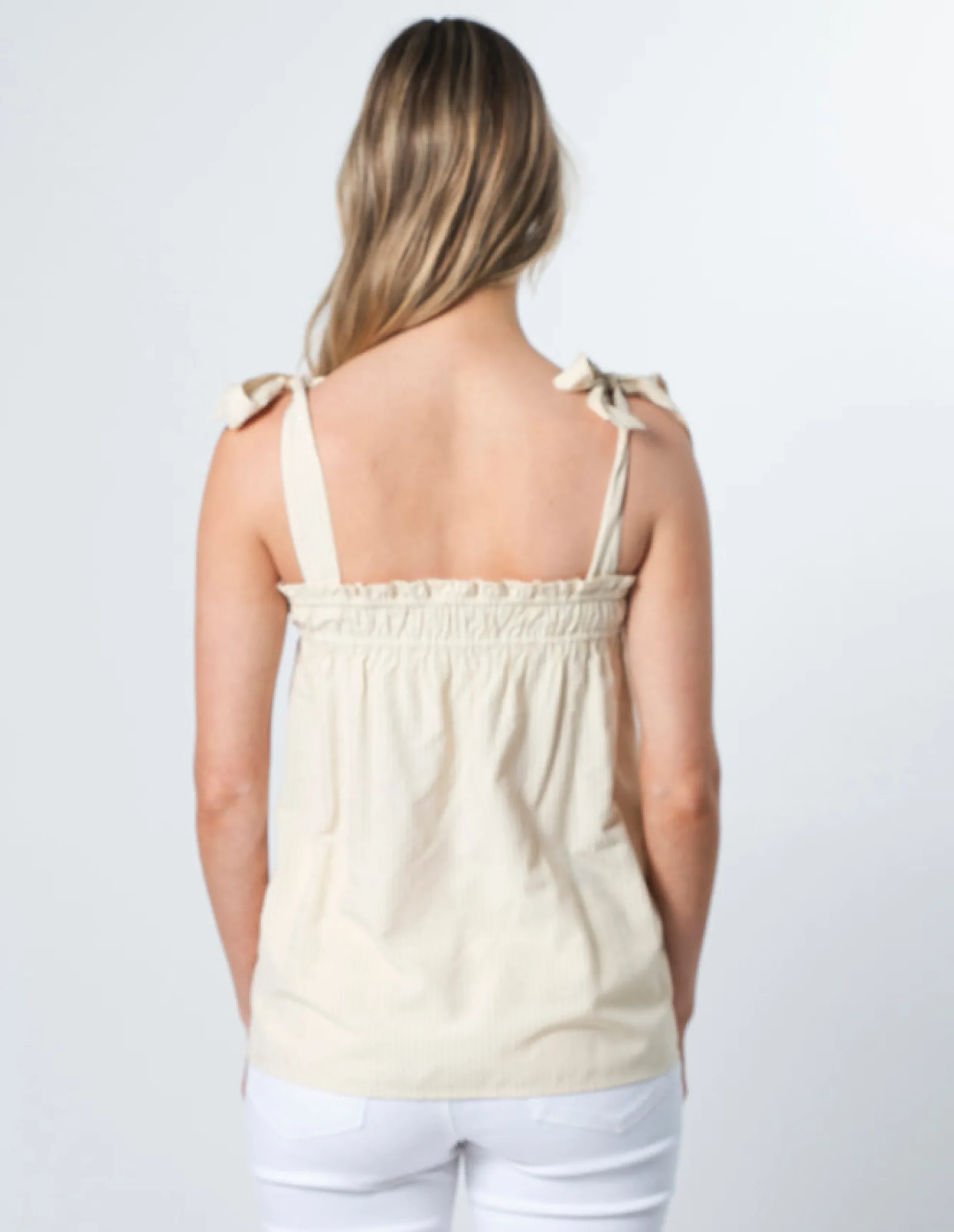 Phoebe Top - Lychee Stripe