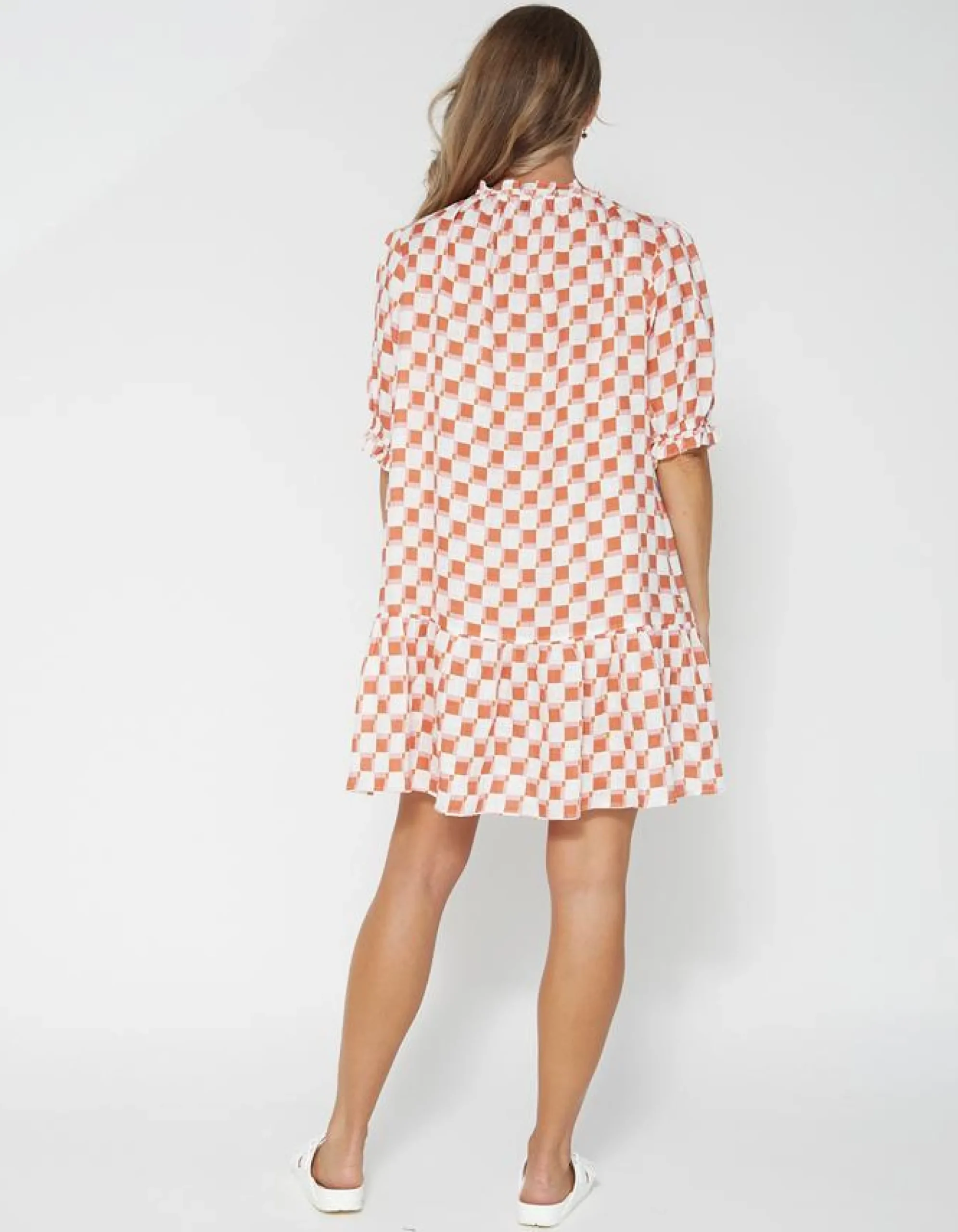 Poppy Dress - Abstract Checks