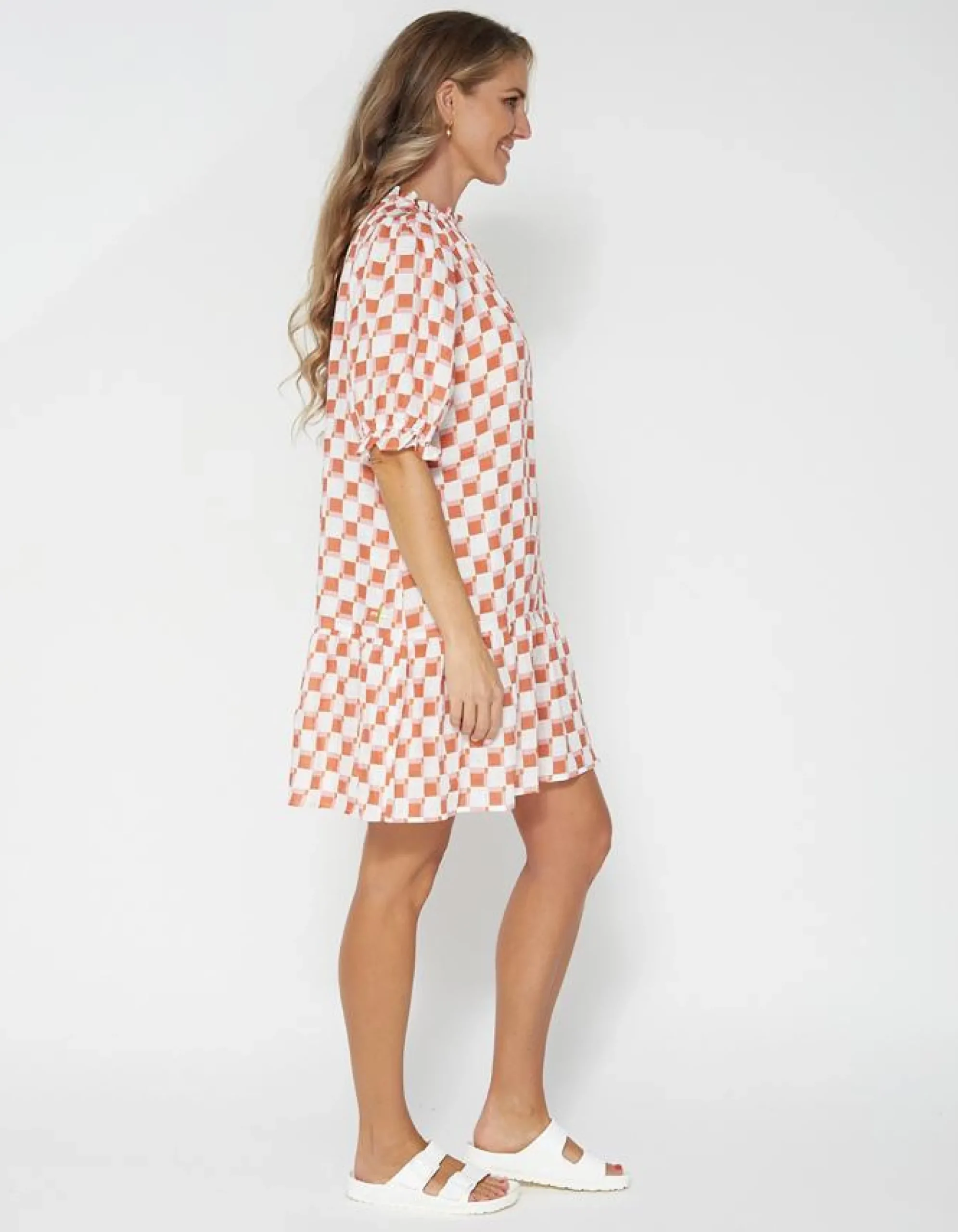 Poppy Dress - Abstract Checks