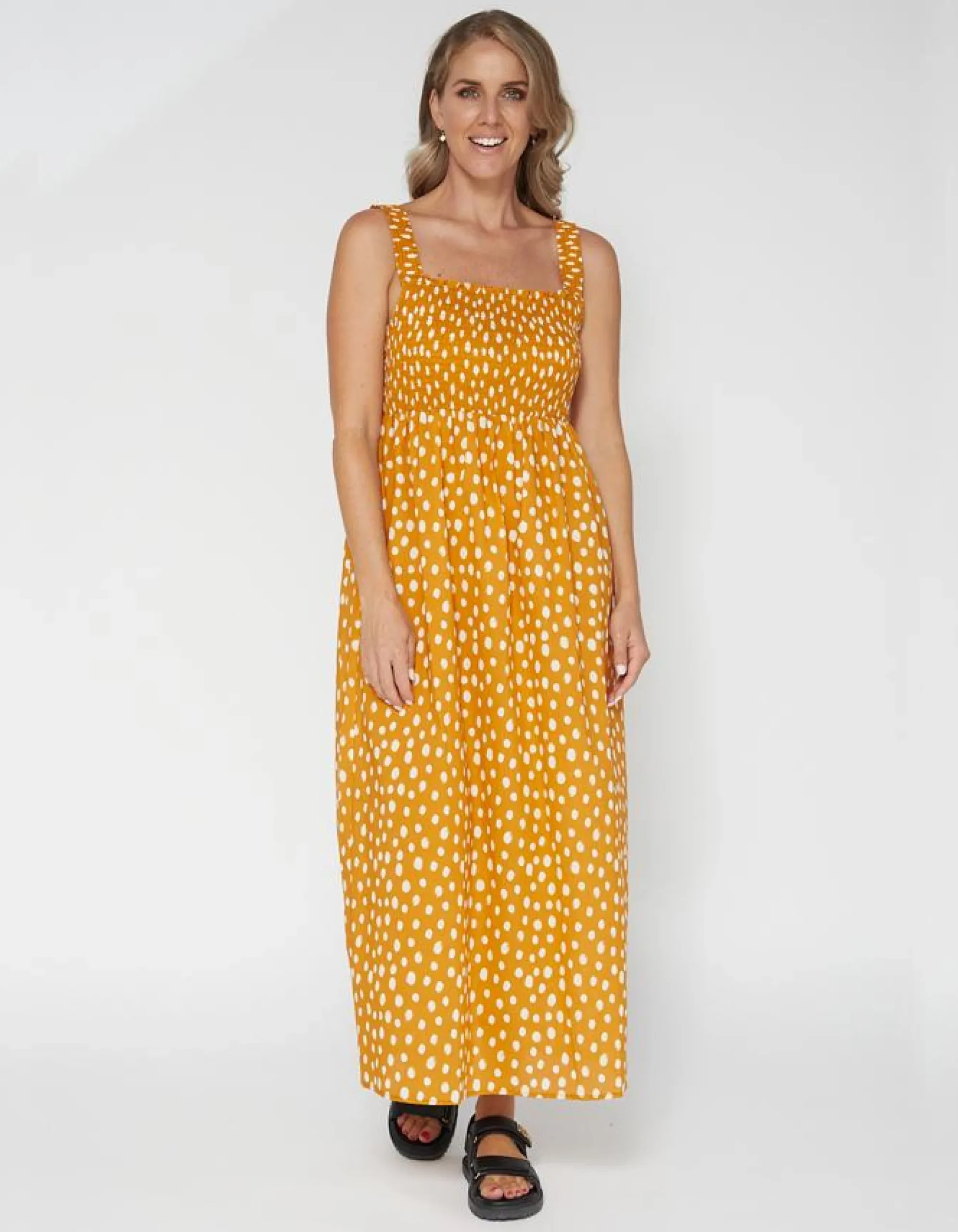 Primrose Dress - Peach Spot