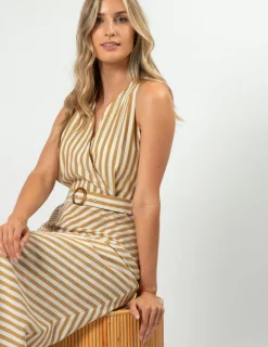 Rael Dress - Butterscotch Stripe