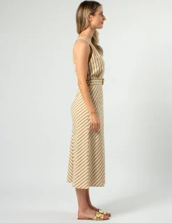 Rael Dress - Butterscotch Stripe