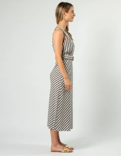 Rael Dress - Licorice Stripe