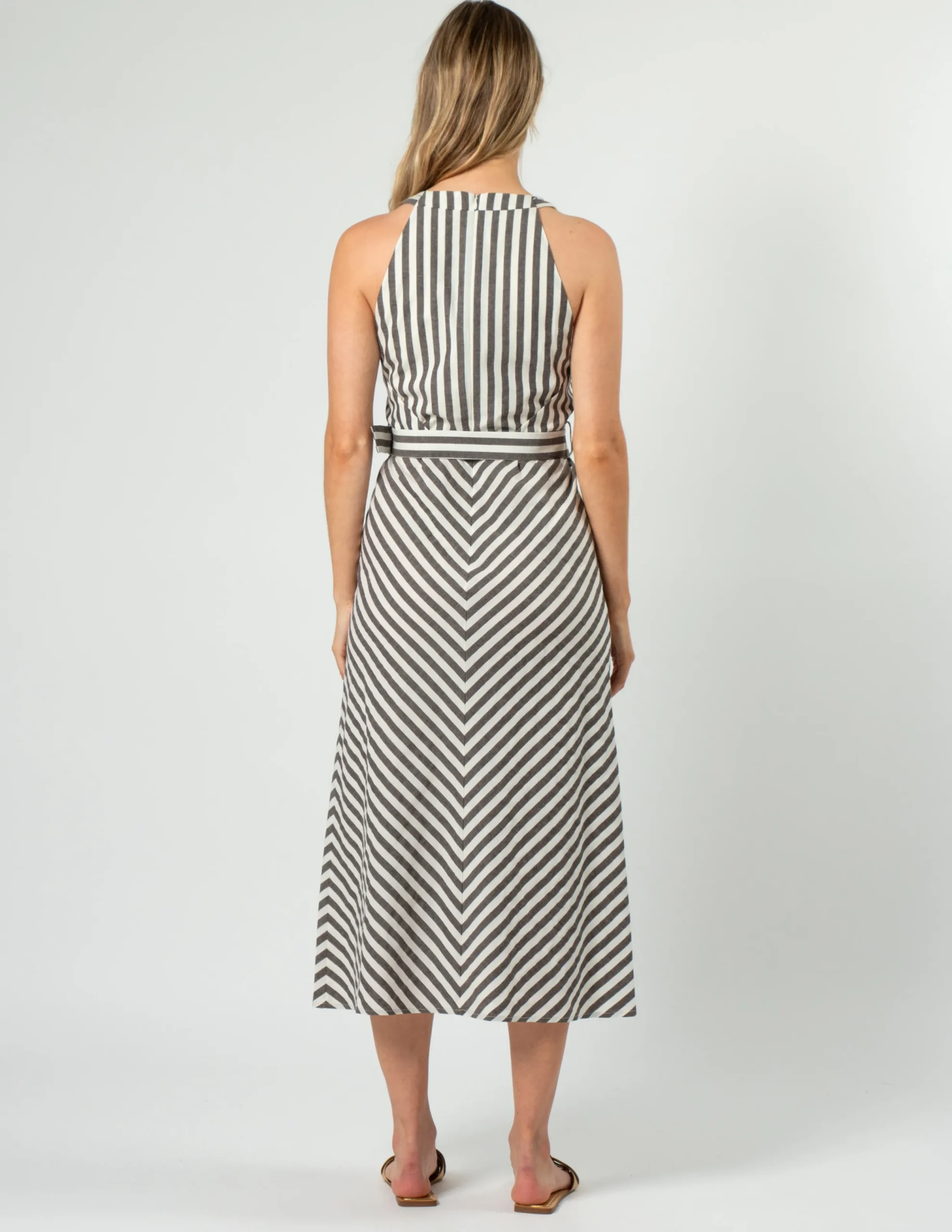 Rael Dress - Licorice Stripe
