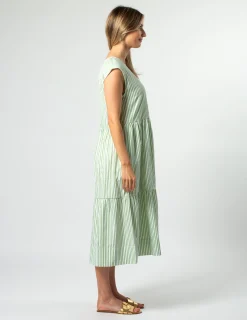 Rania Dress - Apple Stripe