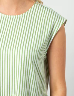Rania Dress - Apple Stripe