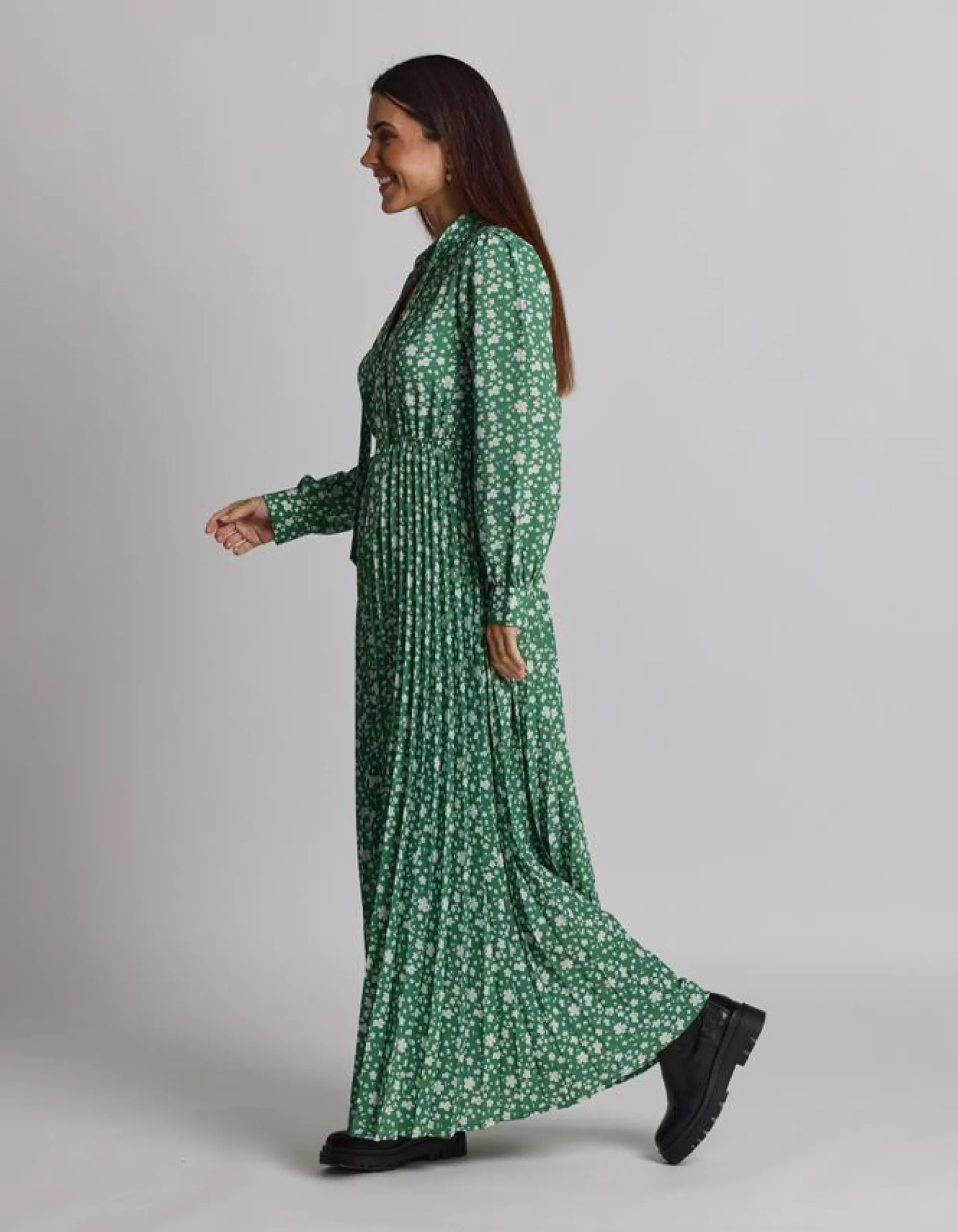 Rivington Dress - Green Floral