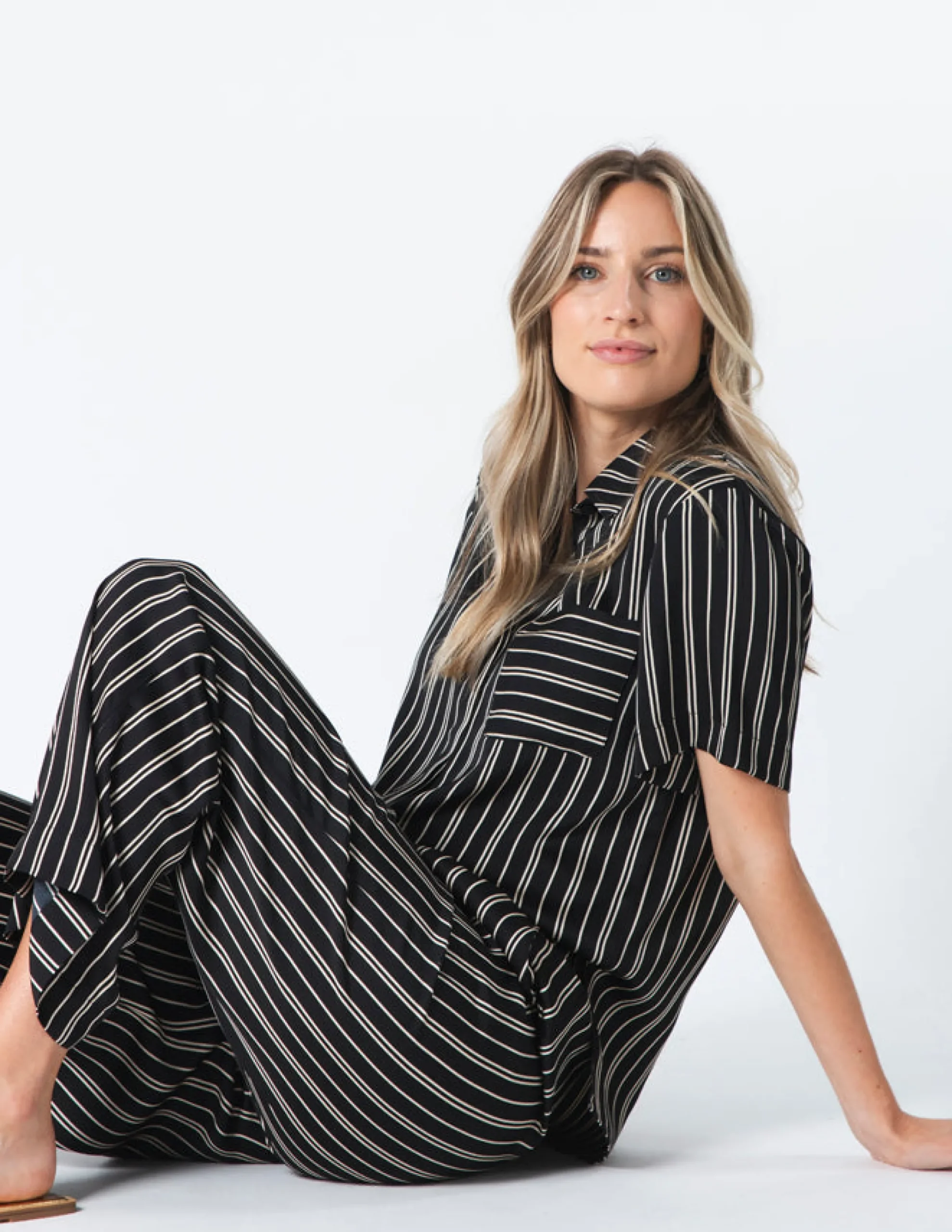 Ruth Pants - Milk Stripe