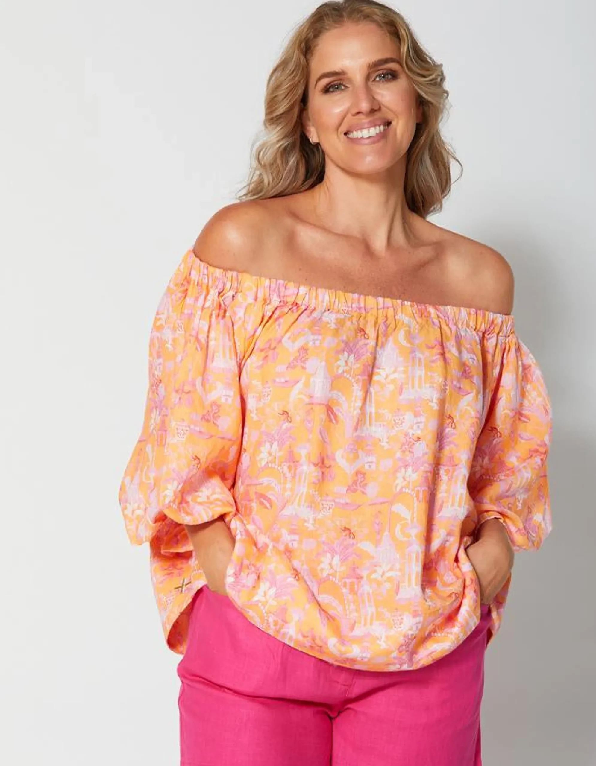 Santorini Blouse - Tulleries Topaz