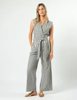 Saylor Jumpsuit - Navy Stripe