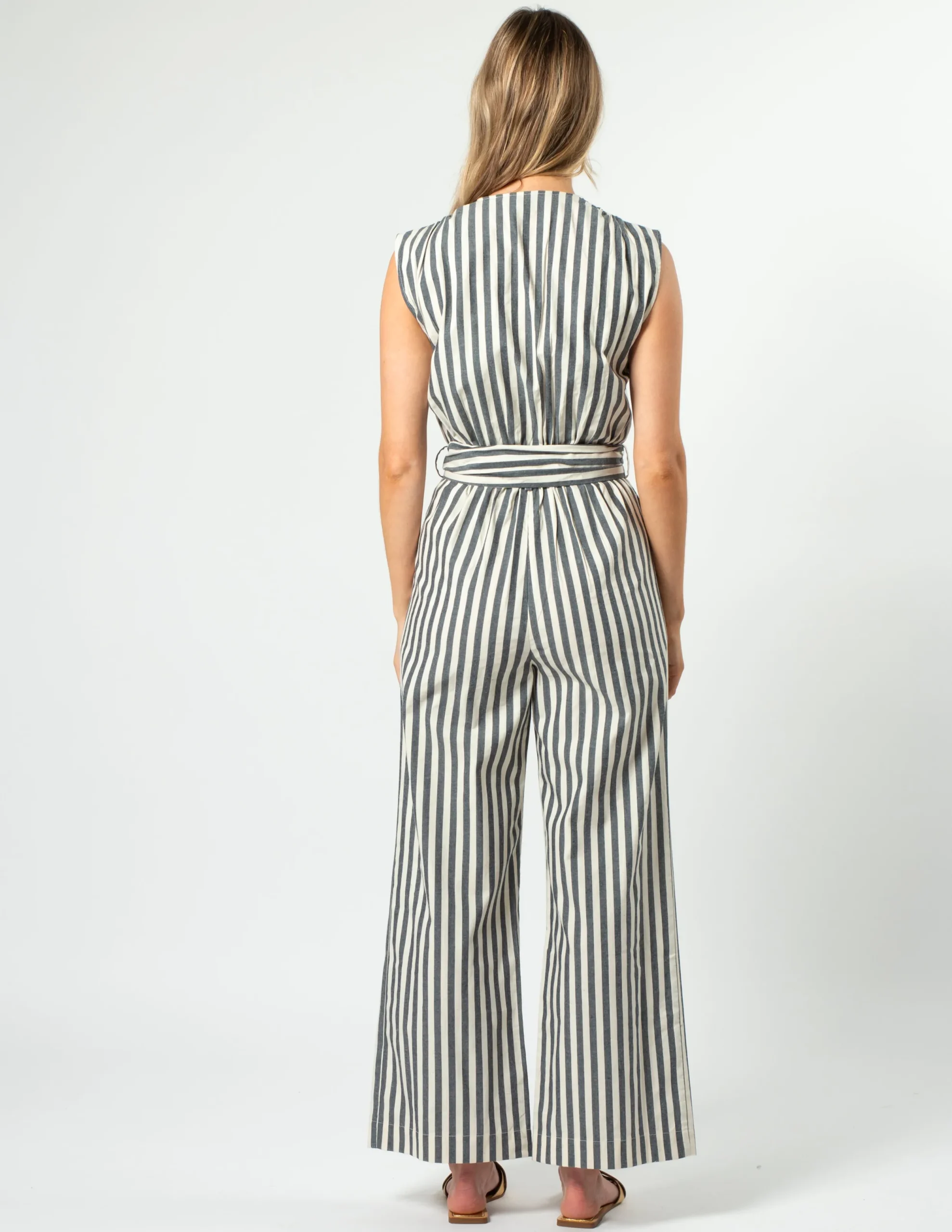 Saylor Jumpsuit - Navy Stripe
