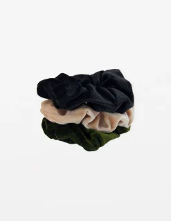 Scrunchie Set of 3 - Black Forest Beige