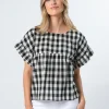 Shanti Blouse - Black and White Check