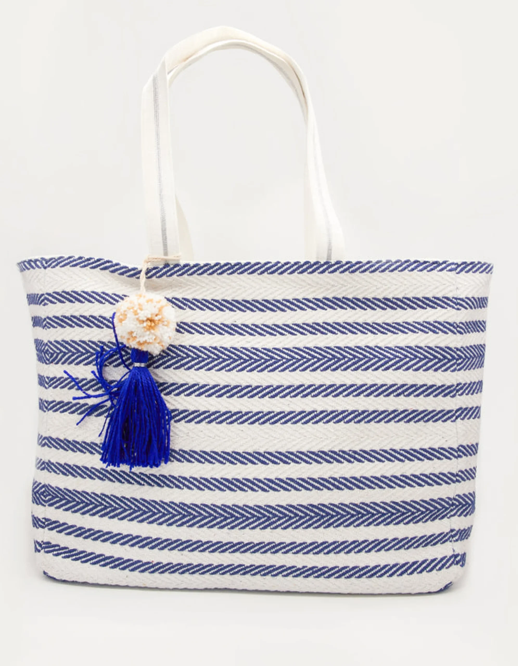 Shopper Bag - Navy Herringbone
