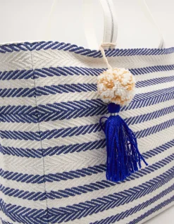 Shopper Bag - Navy Herringbone