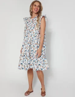 Sienna Dress - Birdcage Blue