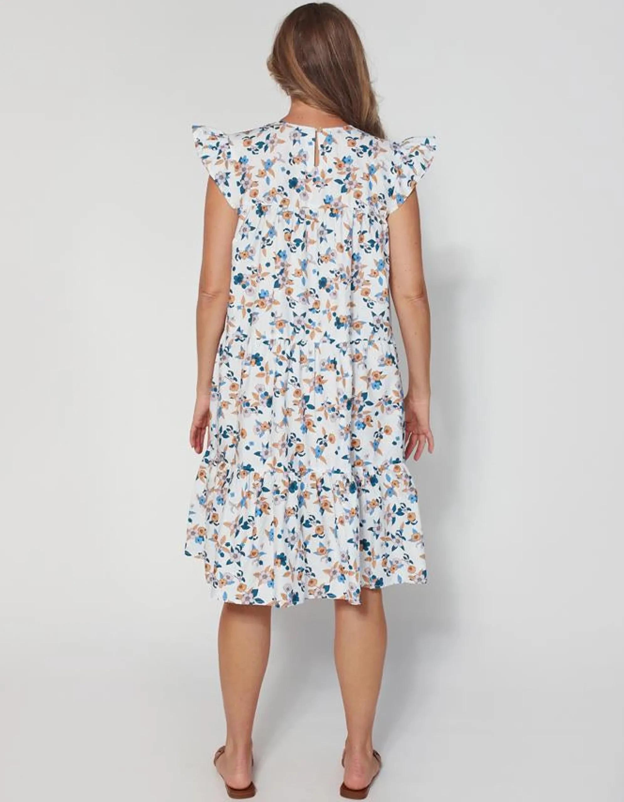 Sienna Dress - Birdcage Blue