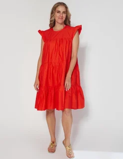 Sienna Dress - Tomato