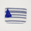 Small Pouch - Navy Herringbone
