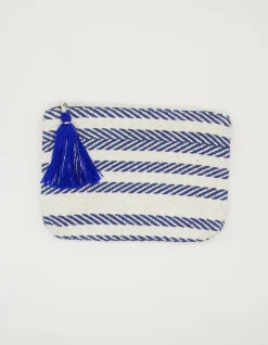 Small Pouch - Navy Herringbone