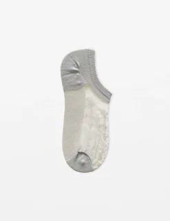 Socks Crochet No Show Grey