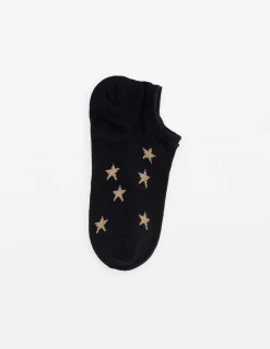Socks Glitter Stars - Black