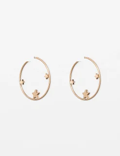 Star Sphere Earrings - Gold
