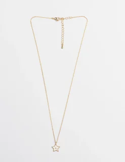 Star with Circle Crystal Necklace