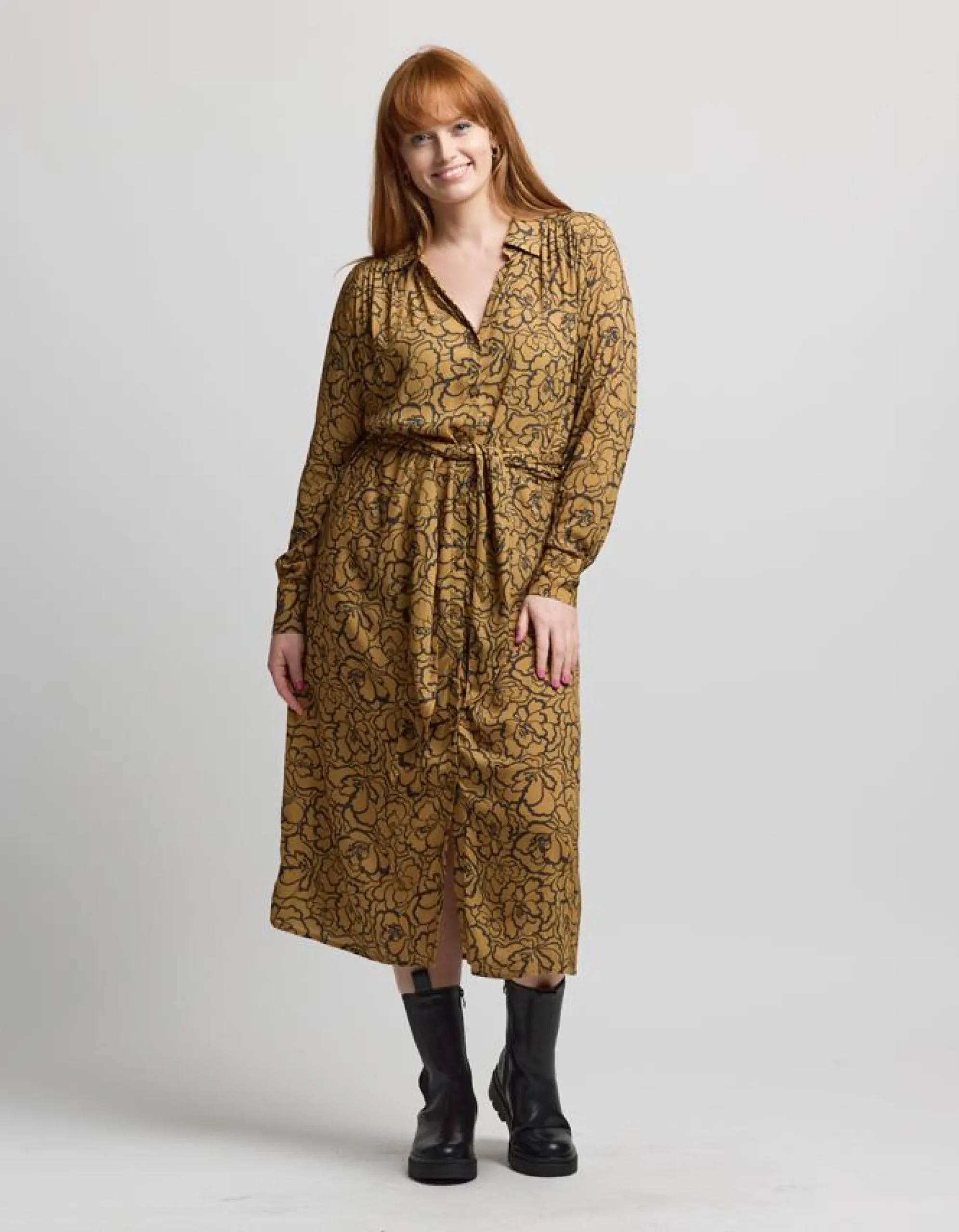 Staten Dress - Bronze Peony