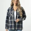STELLA ESSENTIALS Becca Shacket - Navy Check